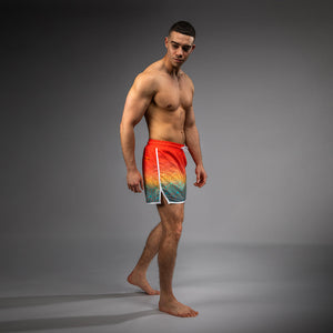 Venum Octane Board Shorts - Sunset Orange/Sky Blue
