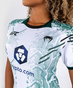 Load image into Gallery viewer, UFC Adrenaline by Venum Authentic Fight Night Women’s Walkout Jersey - Emerald Edition - White/Green
