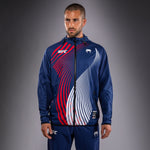 Load image into Gallery viewer, Men's Official UFC Freedom 250 by Venum Blue Walkout Hoodie
