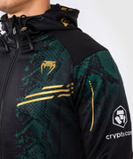 Load image into Gallery viewer, UFC Adrenaline by Venum Authentic Fight Night Men’s Walkout Hoodie - Emerald Edition - Green/Black/Gold

