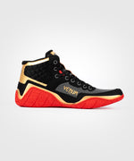 Load image into Gallery viewer, Venum Elite Wrestling Shoes - Black/Gold/Red
