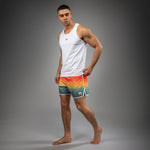Load image into Gallery viewer, Venum Echo Tank Top - White/Orange Sunset
