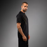 Load image into Gallery viewer, Venum Serpenti Dry Tech T-Shirt - Black/Silver/Gold
