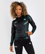 Load image into Gallery viewer, UFC Adrenaline by Venum Authentic Fight Night Women’s Walkout Hoodie - Emerald Edition - Green/Black
