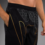 Load image into Gallery viewer, Venum Serpenti Training Shorts - Black/Silver/Gold
