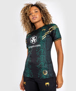 Load image into Gallery viewer, UFC Adrenaline by Venum Authentic Fight Night Women’s Walkout Jersey Green/Black/Gold - Emerald Edition
