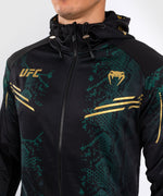 Load image into Gallery viewer, UFC Adrenaline by Venum Authentic Fight Night Men’s Walkout Hoodie - Emerald Edition - Green/Black/Gold
