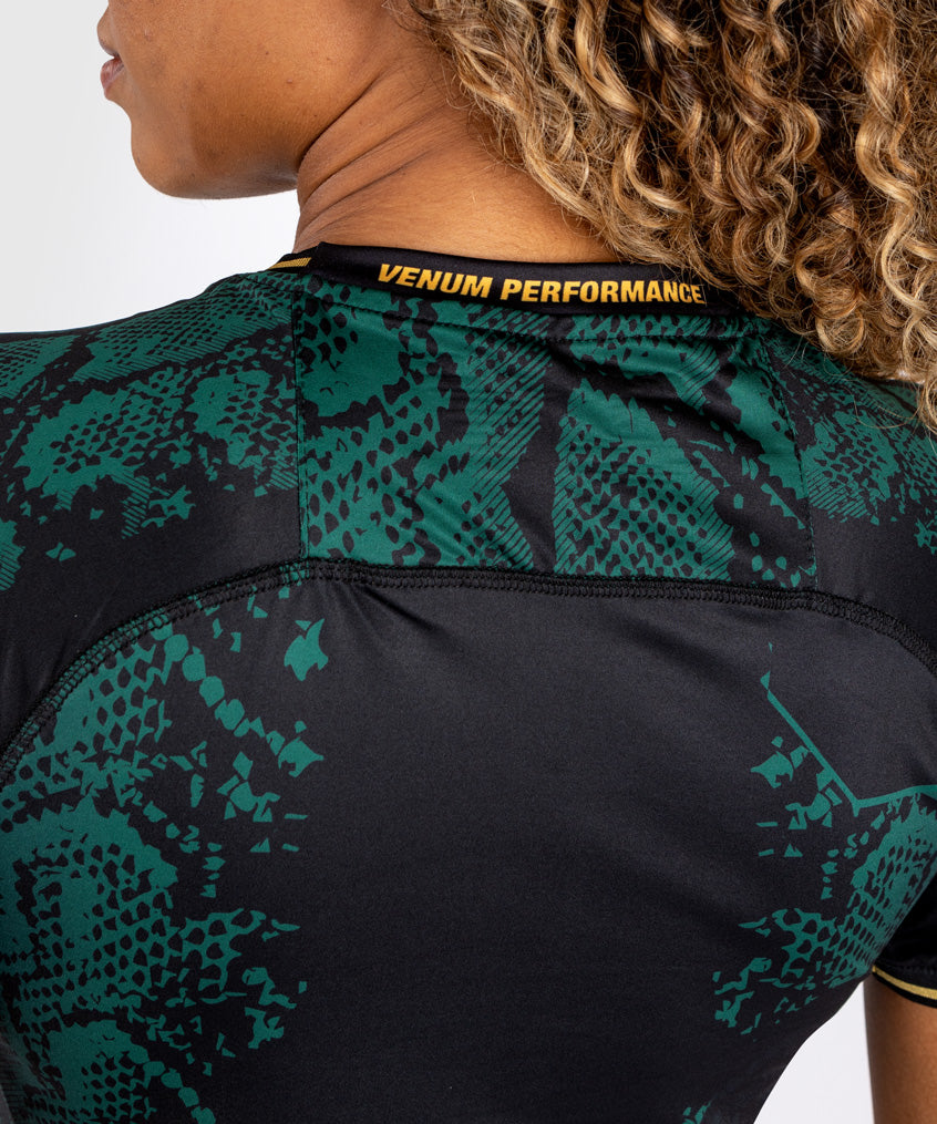 UFC Adrenaline by Venum Authentic Fight Night Women’s Walkout Jersey Green/Black/Gold - Emerald Edition