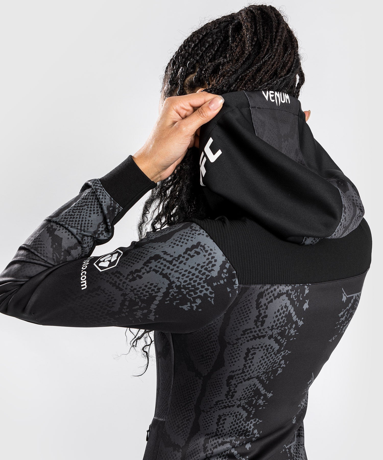UFC Adrenaline by Venum Authentic Fight Night Women’s Walkout Hoodie - Black