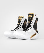 Load image into Gallery viewer, Venum Elite Boxing Shoes - White/Black/Gold
