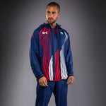 Load image into Gallery viewer, Men's Official UFC Freedom 250 by Venum Blue Walkout Hoodie
