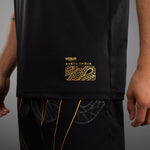 Load image into Gallery viewer, Venum Serpenti Dry Tech T-Shirt - Black/Silver/Gold
