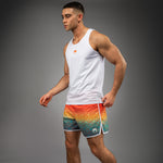 Load image into Gallery viewer, Venum Echo Tank Top - White/Orange Sunset
