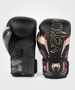 Venum Elite Evo Boxing Gloves - Black/Gold/Red