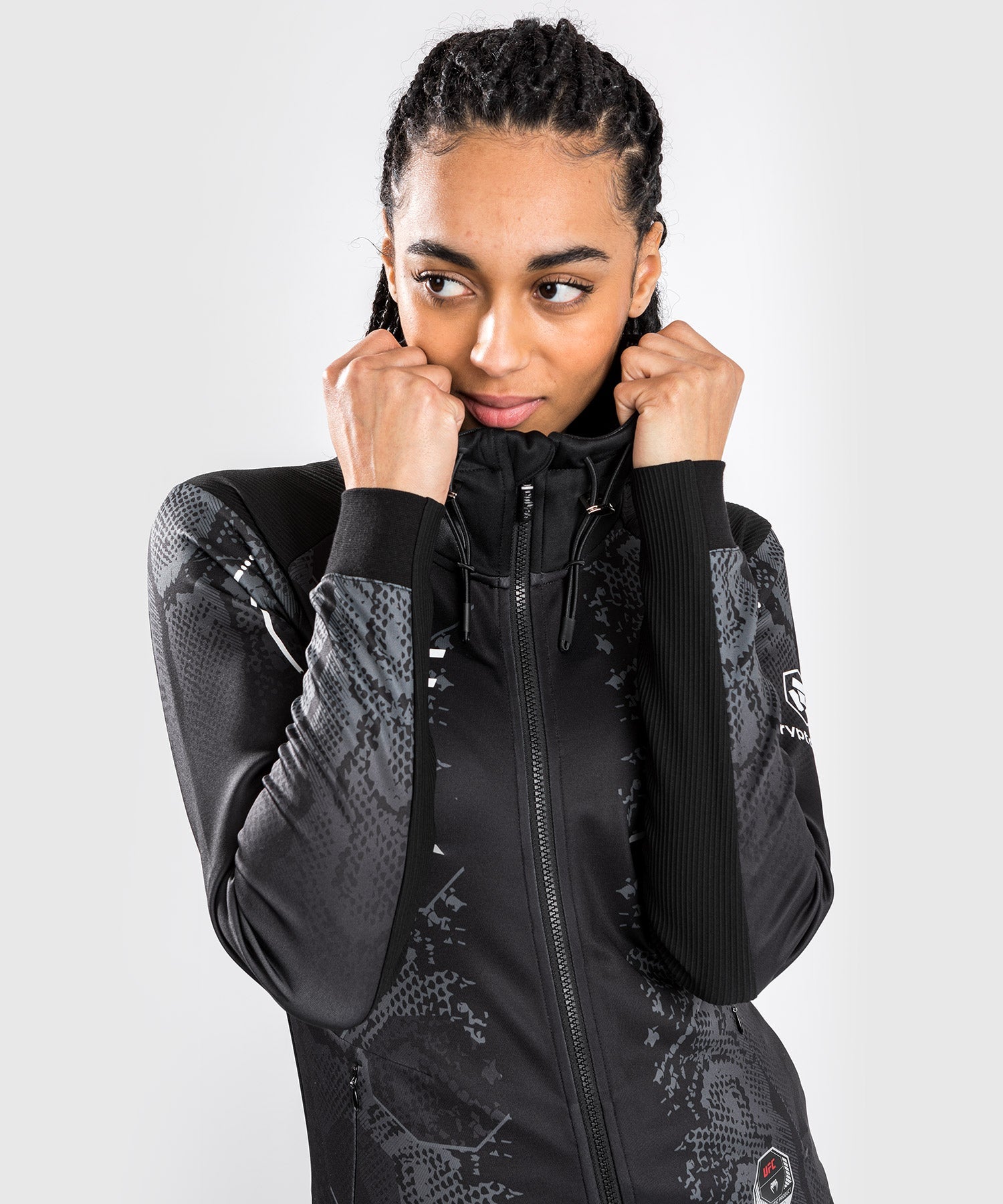 UFC Adrenaline by Venum Authentic Fight Night Women’s Walkout Hoodie - Black