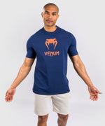 Load image into Gallery viewer, Venum Classic T-Shirt - Navy Blue/Orange
