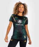 Load image into Gallery viewer, UFC Adrenaline by Venum Authentic Fight Night Women’s Walkout Jersey Green/Black/Gold - Emerald Edition
