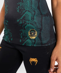 UFC Adrenaline by Venum Authentic Fight Night Women’s Walkout Jersey Green/Black/Gold - Emerald Edition