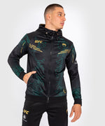 Load image into Gallery viewer, UFC Adrenaline by Venum Authentic Fight Night Men’s Walkout Hoodie - Emerald Edition - Green/Black/Gold
