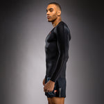 Load image into Gallery viewer, Venum Thunder Dragon Long Sleeve Rashguard - Black/Grey/Copper
