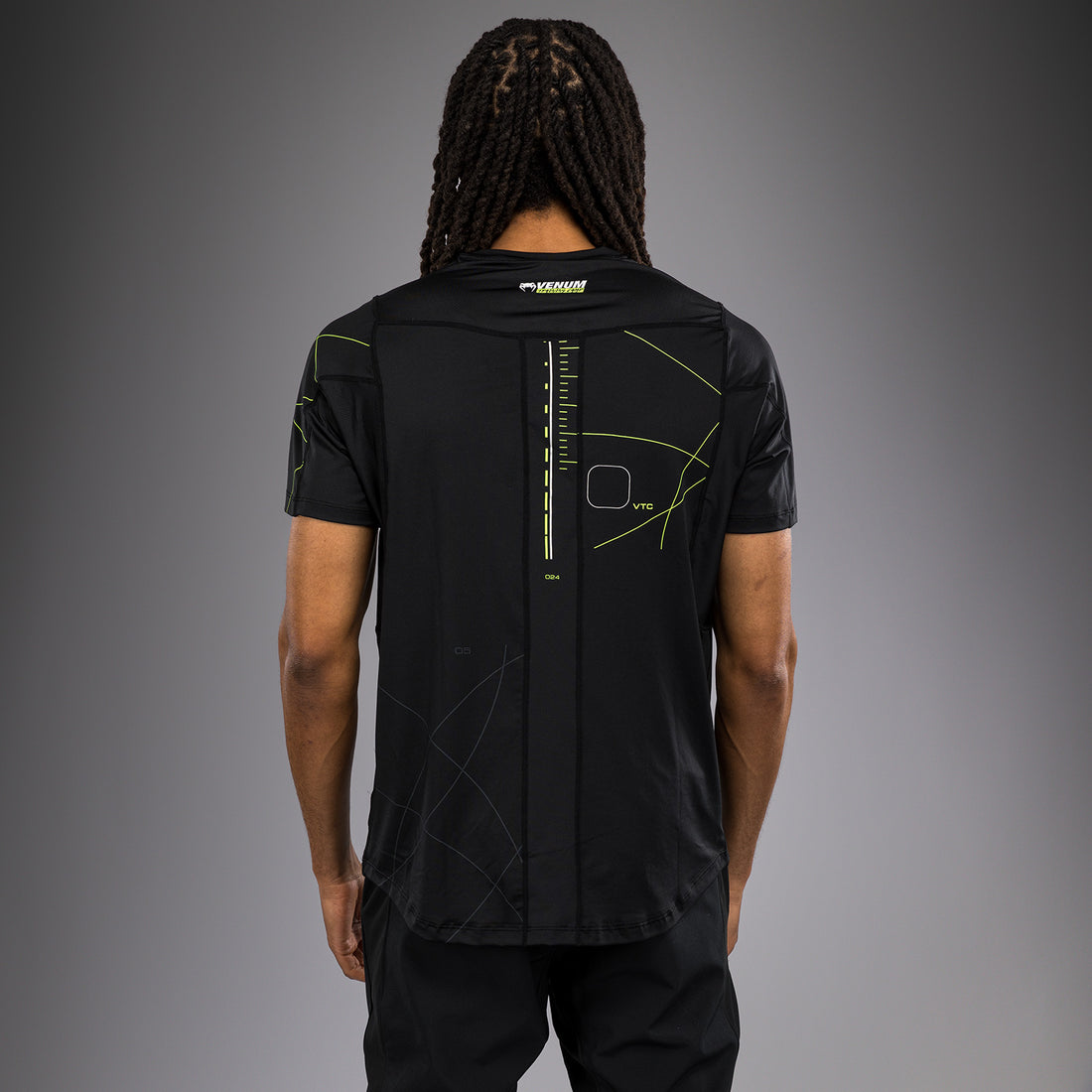 Venum Training Camp 4.0 Dry Tech T-shirt - Black/Neon Green