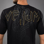 Load image into Gallery viewer, Venum Serpenti Dry Tech T-Shirt - Black/Silver/Gold
