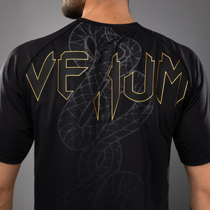 Venum Serpenti Dry Tech T-Shirt - Black/Silver/Gold