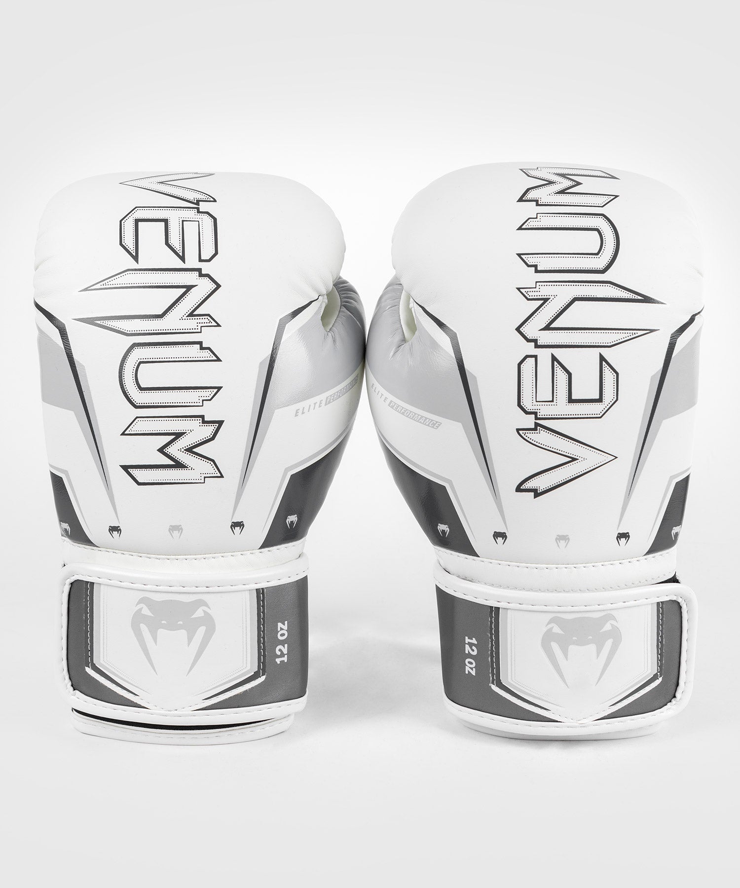 Venum Elite Evo Boxing Gloves - Grey/White