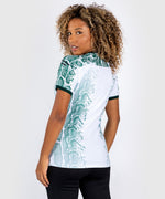 Load image into Gallery viewer, UFC Adrenaline by Venum Authentic Fight Night Women’s Walkout Jersey - Emerald Edition - White/Green
