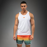 Load image into Gallery viewer, Venum Echo Tank Top - White/Orange Sunset
