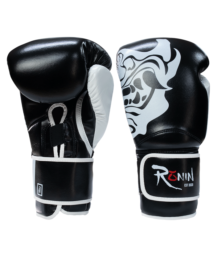 Ronin Revolt Boxing Gloves - Black/White