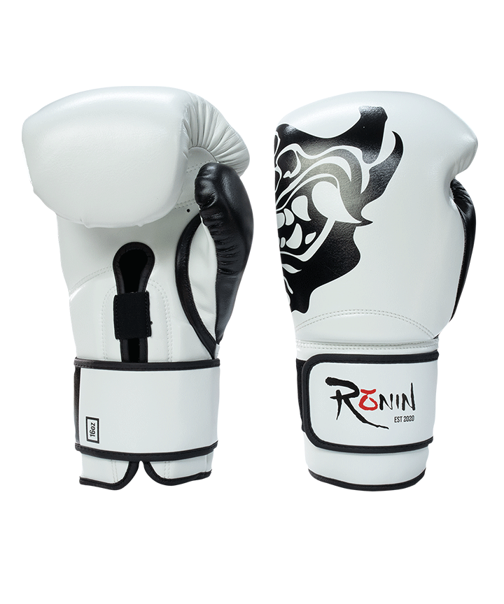 Ronin Prime Boxing Gloves - White/Black