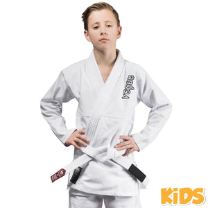 VENUM Contender Kids Bjj Gi (Free White Belt Included) - White